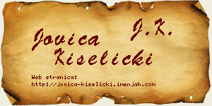 Jovica Kiselički vizit kartica